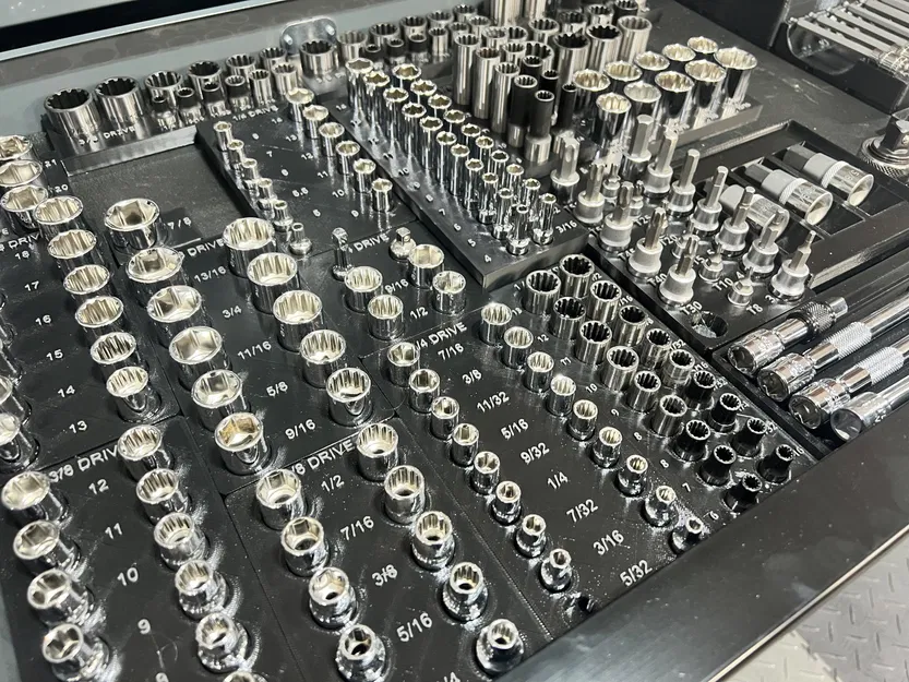 Bộ dụng cụ tổ chức cờ lê US General Gridfinity - Image 1