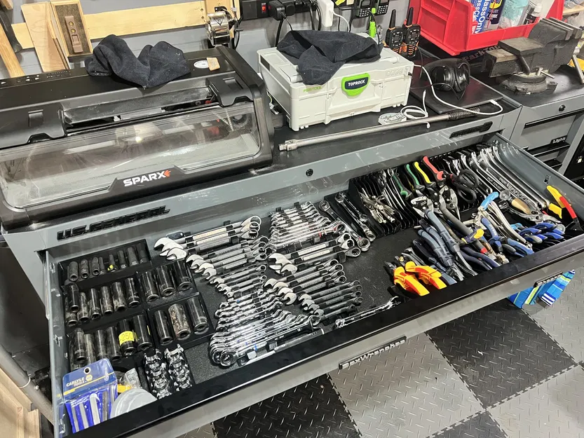 Bộ dụng cụ tổ chức cờ lê US General Gridfinity - Image 3