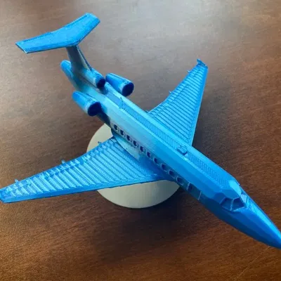 Máy bay riêng phong cách low poly với giá đỡ