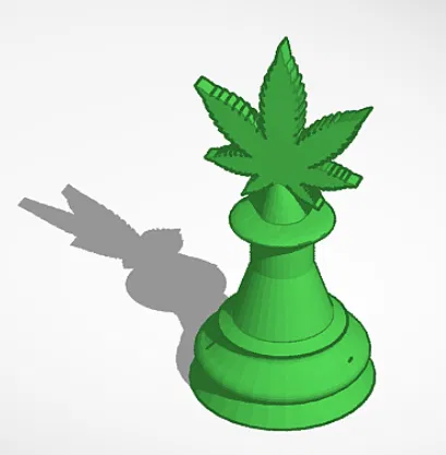 Mảnh cờ phù thủy cần sa cho biến thể cờ đùa Bongcloud 420 - Image 2