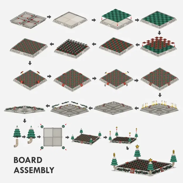 Cờ vua Giáng sinh với nhân vật cổ điển và họa tiết lễ hội - Image 3
