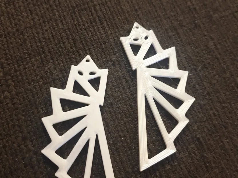 Khuyên tai hình tam giác dễ in - Image 1