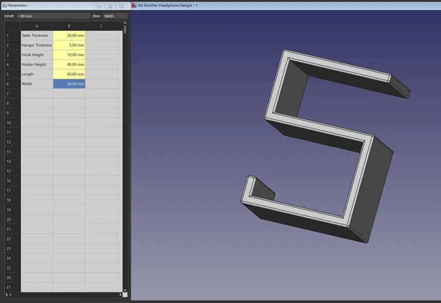 Giá treo tai nghe đơn giản trong FreeCAD - Image 2