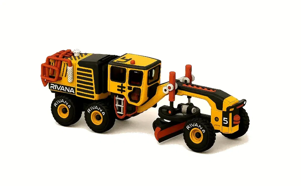 Máy san nền ngầm màu vàng trong khai thác mỏ - Image 1