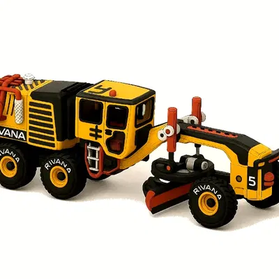 Máy san nền ngầm màu vàng trong khai thác mỏ