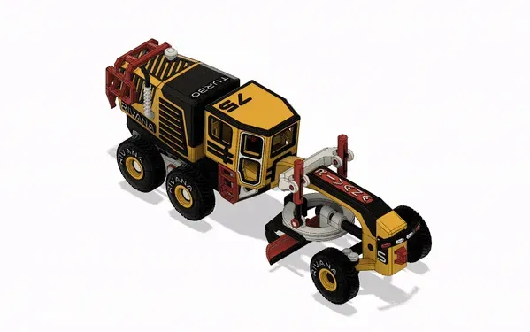 Máy san nền ngầm màu vàng trong khai thác mỏ - Image 3