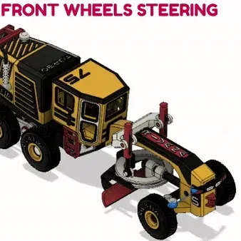 Máy san nền ngầm màu vàng trong khai thác mỏ