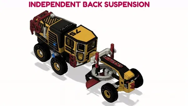 Máy san nền ngầm màu vàng trong khai thác mỏ - Image 5