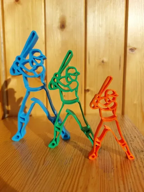 Hình nhân chơi bóng chày tối giản - Image 2