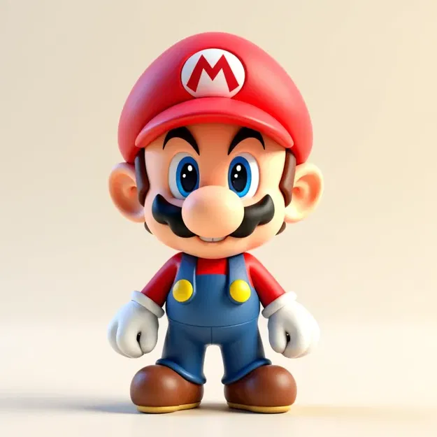 Nhân vật Mario bằng nhựa phong cách retro - Image 1