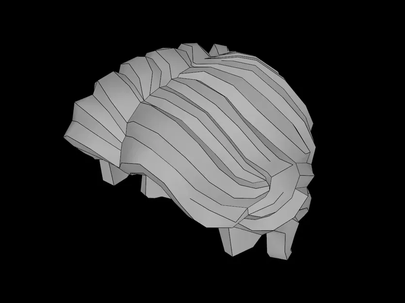 Tóc ngắn xoăn sóng với ngôi giữa cho minifig tương thích Lego - Image 1