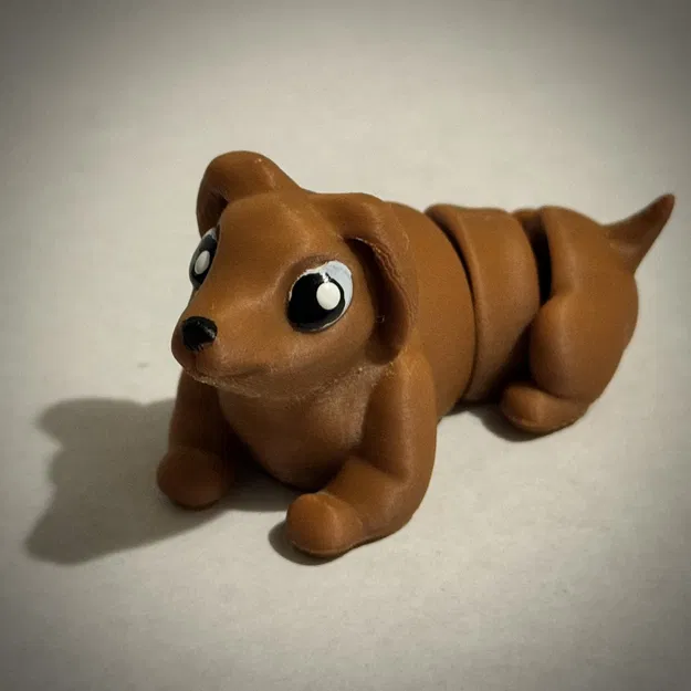 Chó Dachshund đồ chơi có khớp linh hoạt in sẵn - Image 2