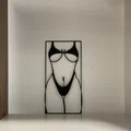 Người phụ nữ trong bộ đồ bơi trang trí tường - Thumbnail 1