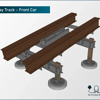 Đường ray hiển thị cho xe trước của Hybrid Coaster