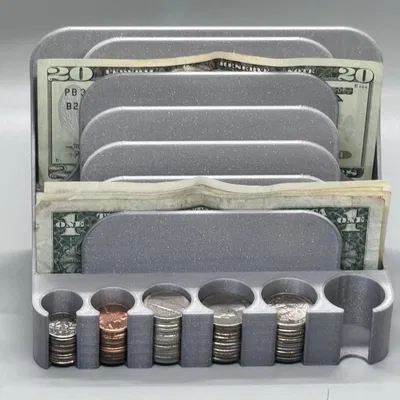 Giá đỡ và phân loại tiền mặt, hóa đơn và đồng xu
