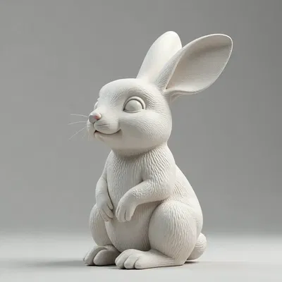 Thỏ dễ thương in 3D với tai in chậm hơn