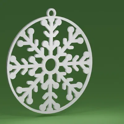 Hình bông tuyết 07 trong quả cầu trang trí Giáng sinh