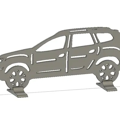 Silhouette của xe Dacia Duster để bàn