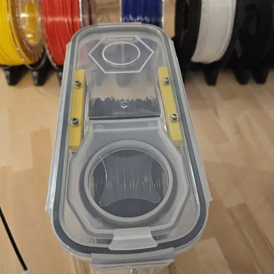 Hộp chứa filament khô với hygrometer và vật liệu hút ẩm