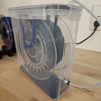 Hộp chứa filament khô với hygrometer và vật liệu hút ẩm