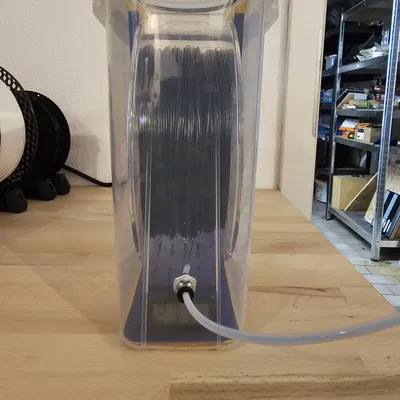 Hộp chứa filament khô với hygrometer và vật liệu hút ẩm