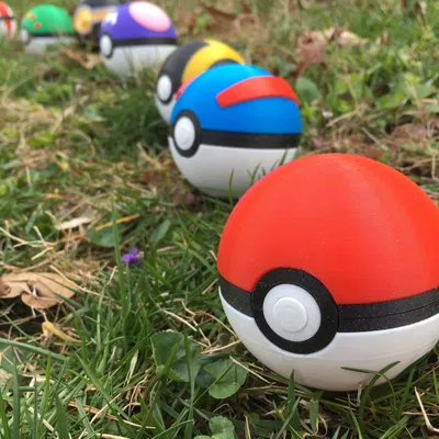 Pokeball với cơ chế bản lề in liền và khóa từ