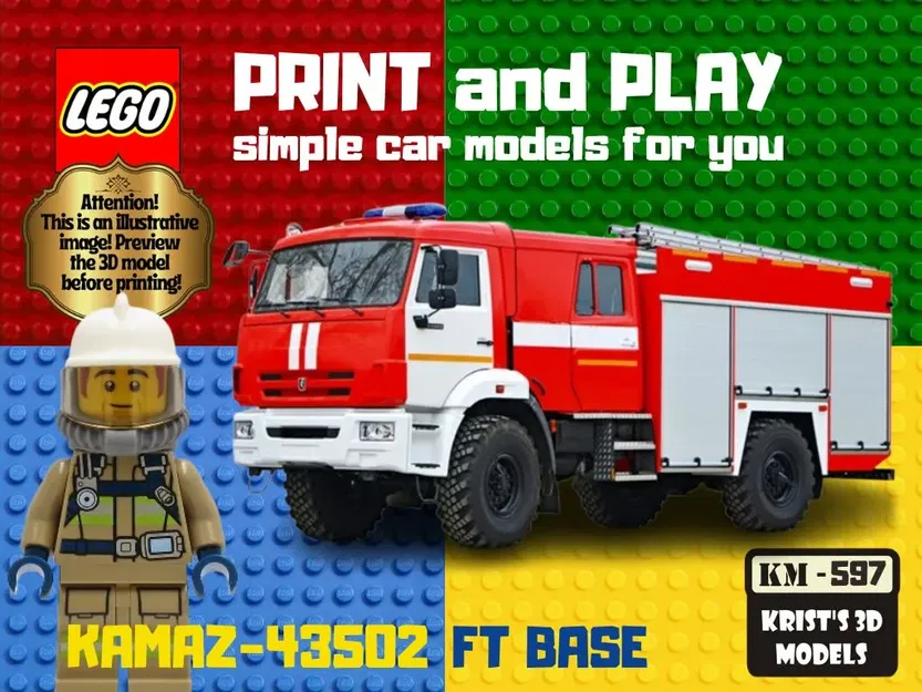 Xe cứu hỏa LEGO DOUBLE CAB 4x4 KAMAZ - Image 1