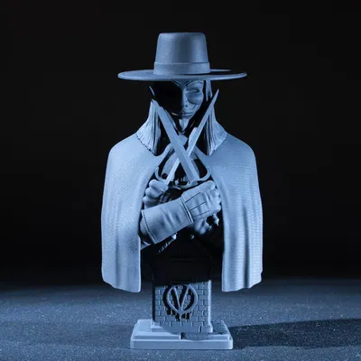 Tượng bán thân nhân vật V trong phim V for Vendetta