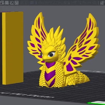 Rồng dễ thương có cánh linh hoạt và khớp nối