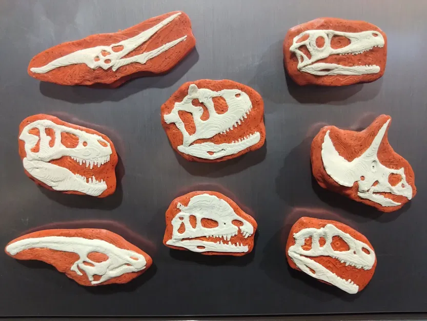 Nam châm hộp sọ khủng long in 3D độc đáo - Image 1