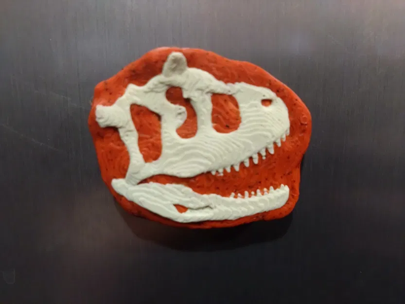 Nam châm hộp sọ khủng long in 3D độc đáo - Image 3