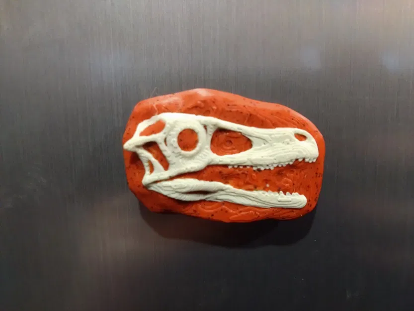 Nam châm hộp sọ khủng long in 3D độc đáo - Image 4