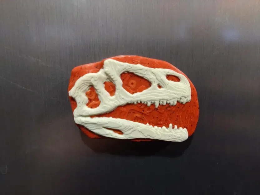 Nam châm hộp sọ khủng long in 3D độc đáo - Image 7