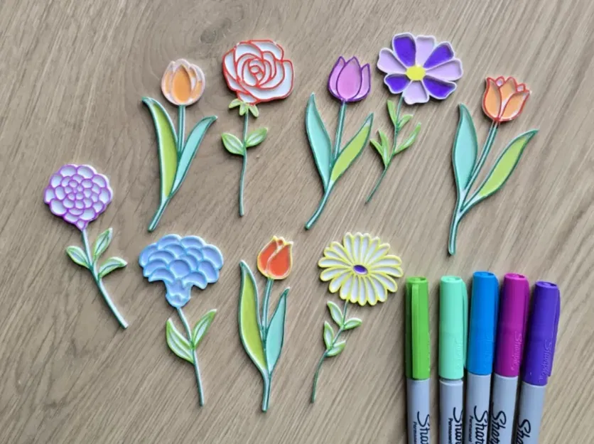 Bộ quà tặng tô màu hoa dễ thương cho Ngày của Mẹ - Image 1