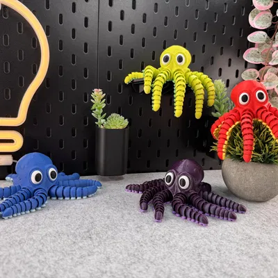 Bạch tuộc dễ thương có khớp linh hoạt nhiều màu sắc