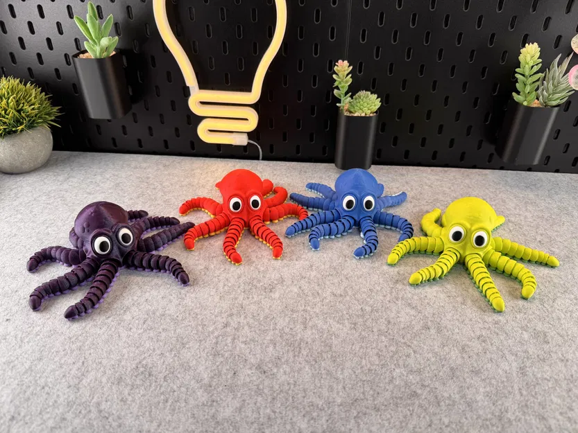 Bạch tuộc dễ thương có khớp linh hoạt nhiều màu sắc - Image 4