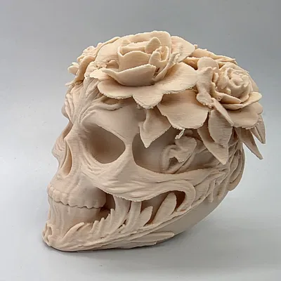 Đầu lâu hoa trang trí độc đáo và kỳ lạ