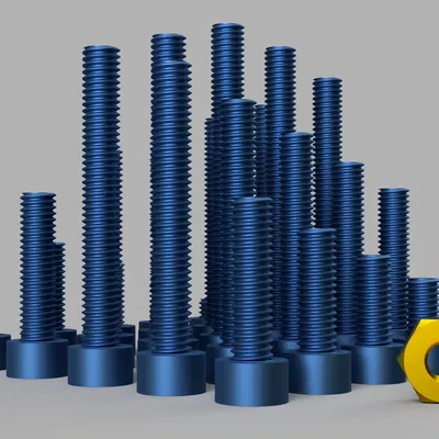 Vít tròn M4 (đầu lục giác) và đai ốc 2mm-27mm