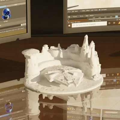 Tượng Millennium Falcon - Trang trí nhà Star Wars