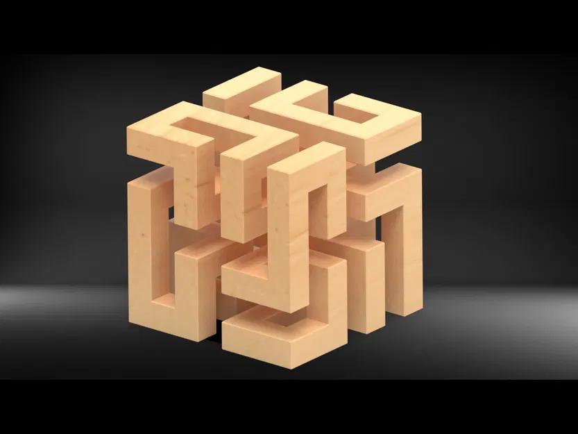 Điêu khắc hình học số 08 dễ lắp ráp và in 3D - Image 1