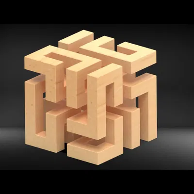 Điêu khắc hình học số 08 dễ lắp ráp và in 3D