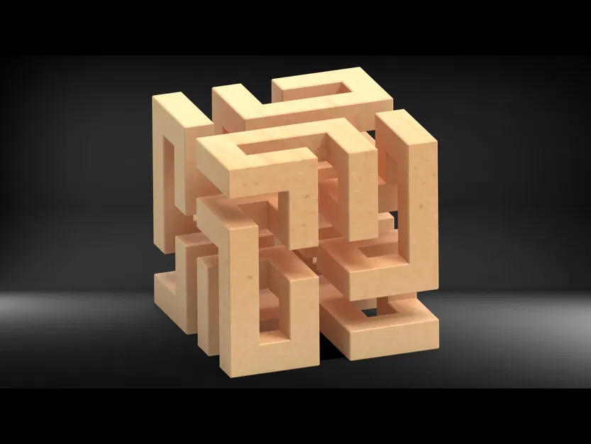 Điêu khắc hình học số 08 dễ lắp ráp và in 3D - Image 2