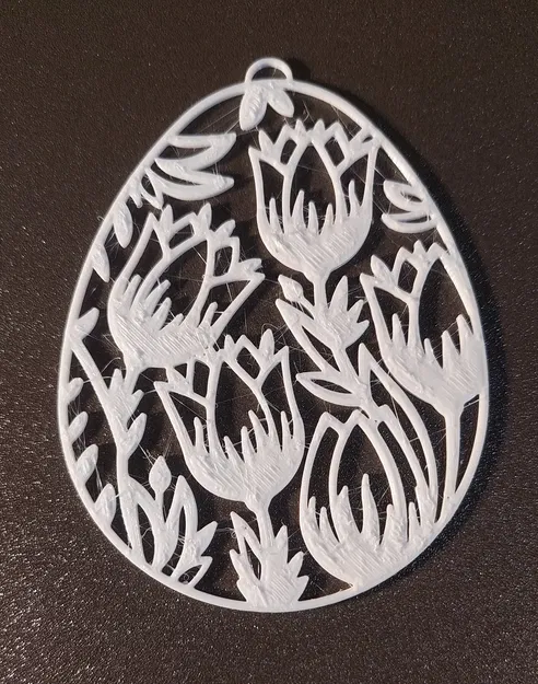 Phụ kiện trang trí Phục Sinh hình quả trứng với hoa tulip - Image 2