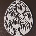 Phụ kiện trang trí Phục Sinh hình quả trứng với hoa tulip - Thumbnail 2