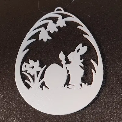 Thỏ Phục Sinh cầm cọ vẽ