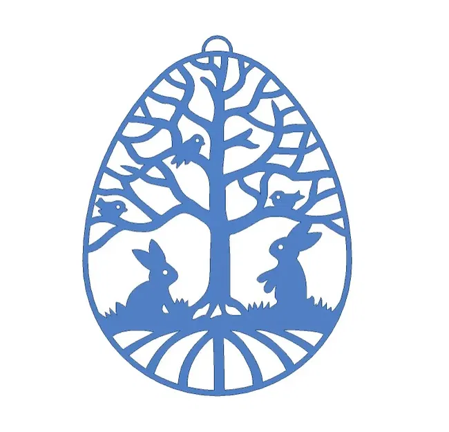 Thỏ phục sinh dưới gốc cây - Image 1