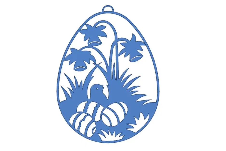 Gà con trong tổ hoa thủy tiên - Trang trí lễ Phục Sinh - Image 1