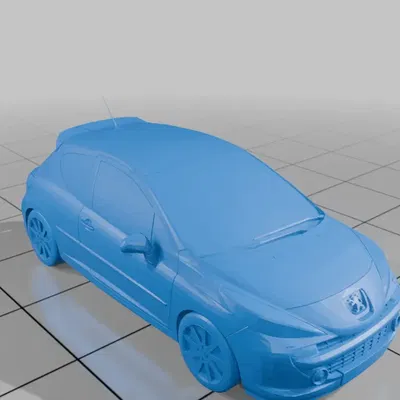 Mô hình móc khóa 3D xe Peugeot 206