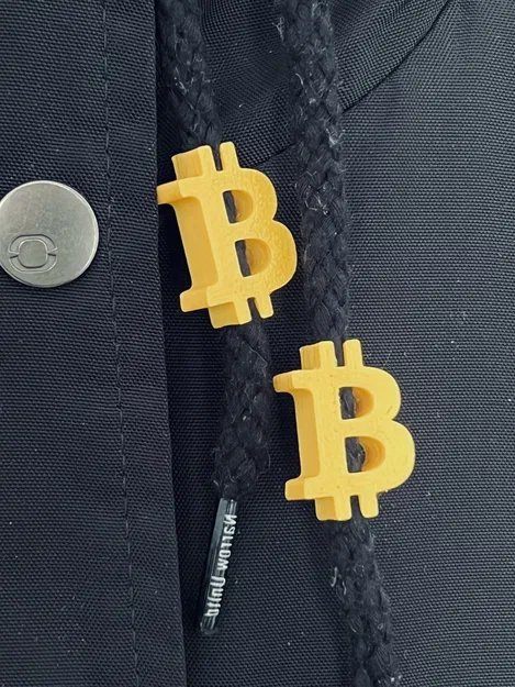 Hạt dây đeo hình Bitcoin cho áo hoodie và giày sneaker - Image 1