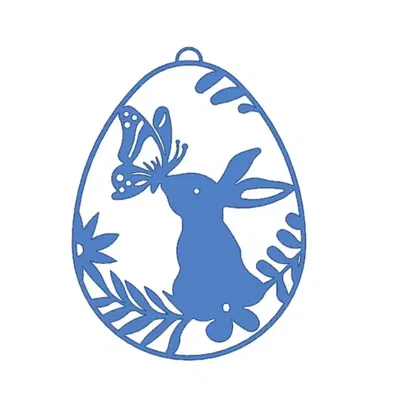 Thỏ Easter với bướm trang trí cho cây mùa Phục Sinh